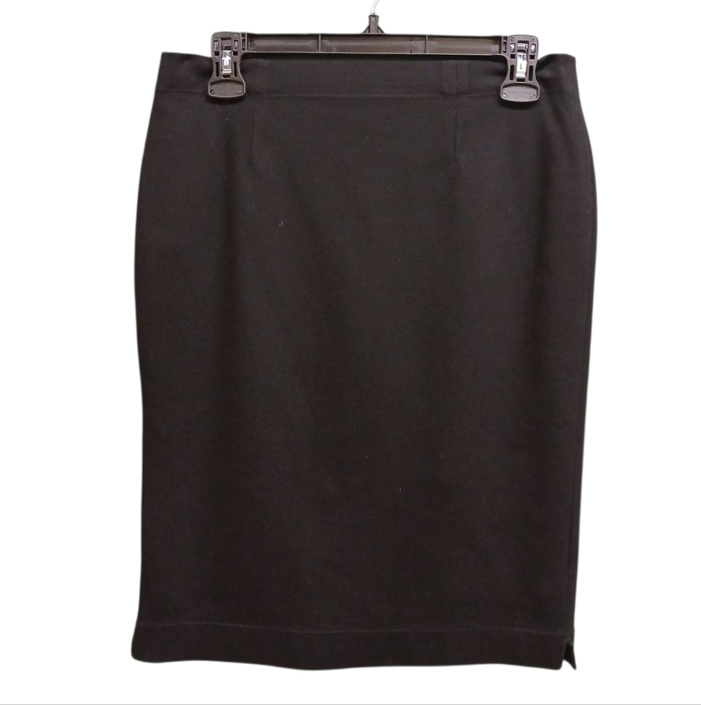 Marie Saint Pierre Solid Black Lueane Pencil Skirt Size Medium (2)